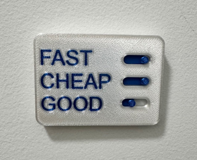 White and Blue: Fast, Cheap, Good Fidget