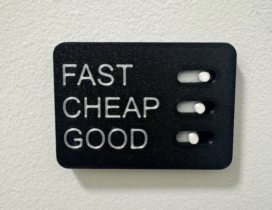 Black and White: Fast, Cheap, Good Fidget