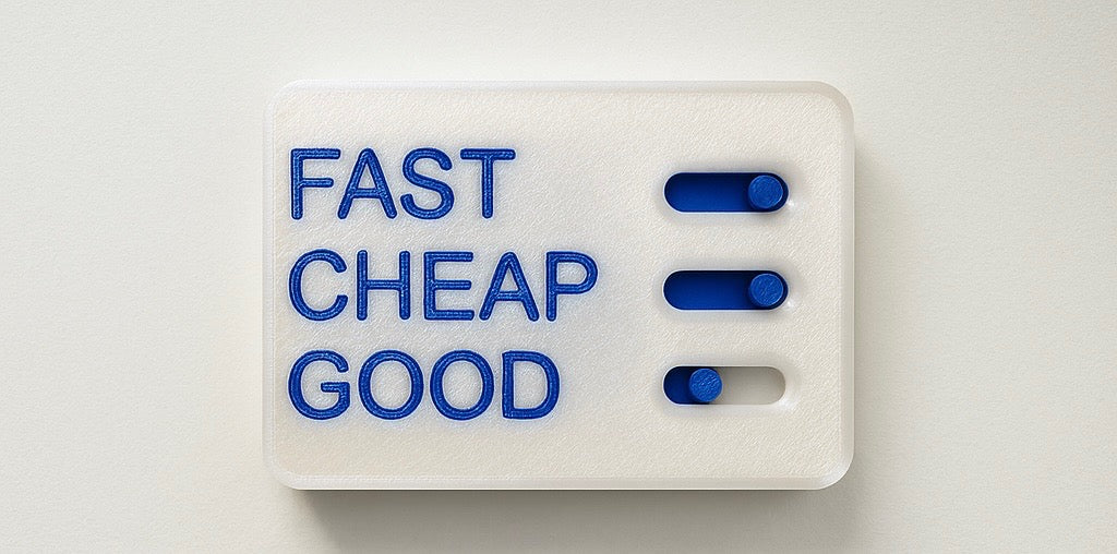 White and Blue: Fast, Cheap, Good Fidget